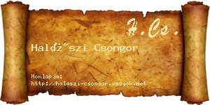 Halászi Csongor névjegykártya