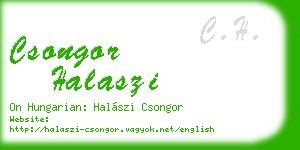 csongor halaszi business card
